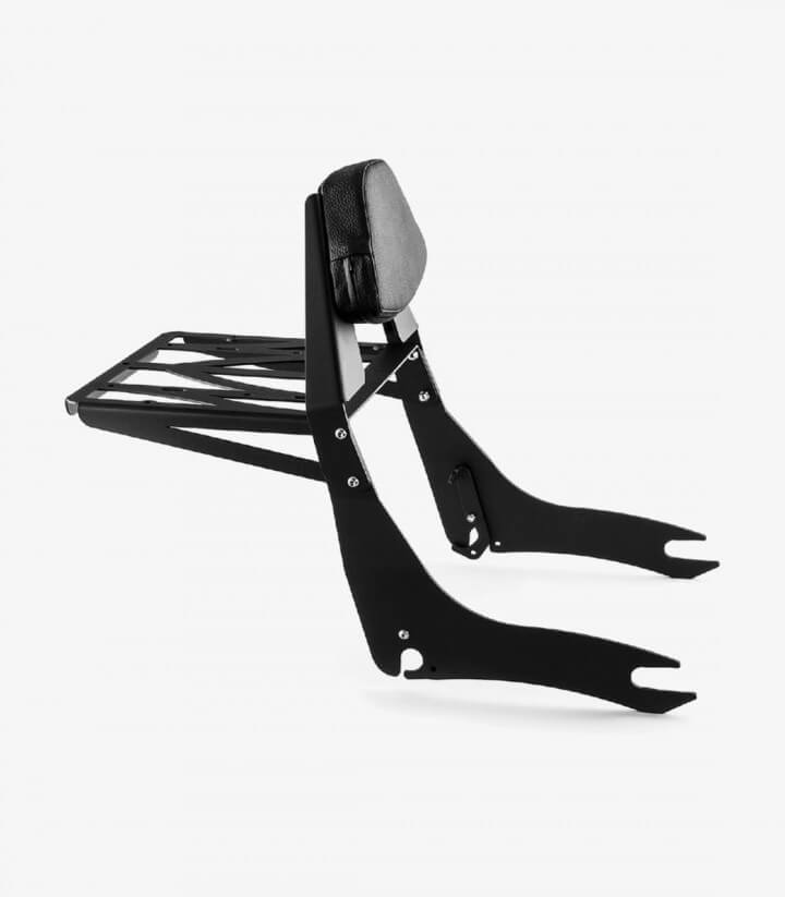 Flache Rückenlehnen CL1 für den Beifahrer für Harley Davidson Sportster 1200, Sportster 883 Farbe Schwarz von Customacces