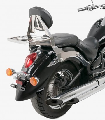 Flache Rückenlehnen CL1 für den Beifahrer für Kawasaki VN 900 Classic / Custom Farbe Stahl von Customacces