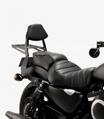 Flache Rückenlehnen CL für den Beifahrer für Harley Davidson Sportster 1200, Sportster 883 Farbe Schwarz von Customacces