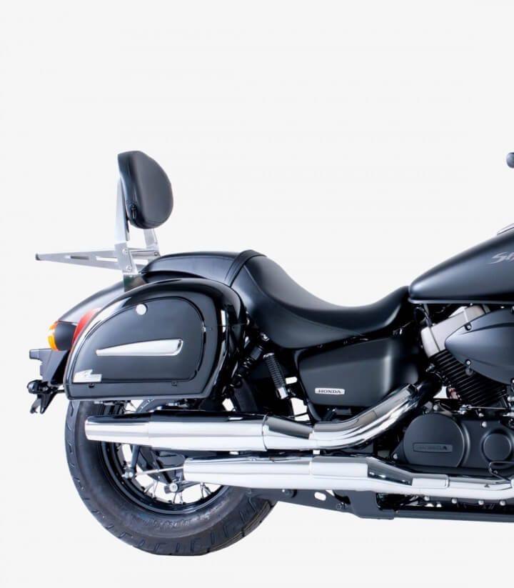 Flache Rückenlehnen CL für den Beifahrer für Honda VT 750 Spirit / Shadow Spirit Farbe Stahl von Customacces