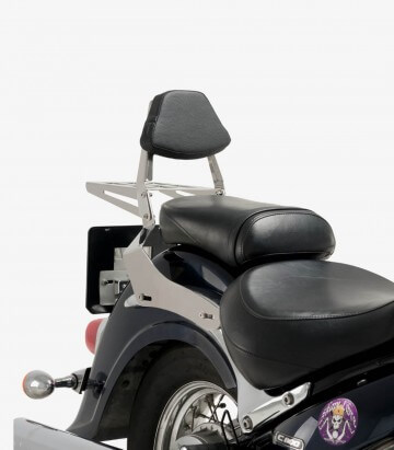 Flache Rückenlehnen CL für den Beifahrer für Suzuki C800 Intruder, VL800 Volusia Farbe Stahl von Customacces