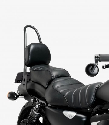 Rückenlehne Modell Speed für den Beifahrer für Harley Davidson Sportster 1200, Sportster 883 Farbe Schwarz von Customacces
