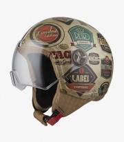 NZI Zeta 2 Optima Matt Retro Labels Open Face Helmet