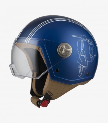 NZI Zeta Optima Matt Sprint Blue Open Face Helmet