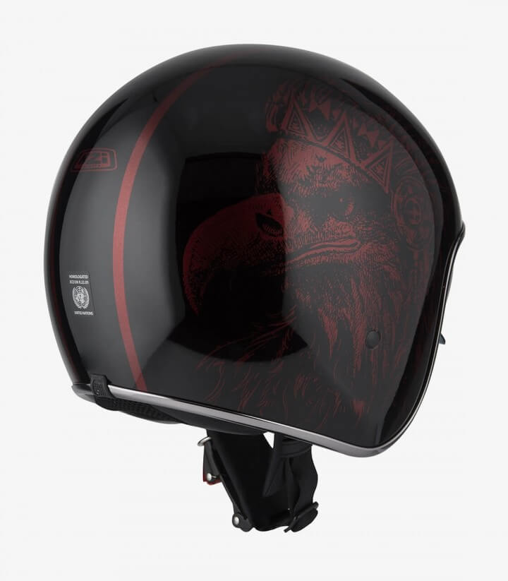 Casco Jet NZI Rolling 3 Sun Boss Burgundy