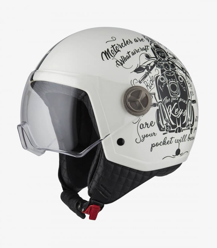 NZI Zeta 2 Optima Tank Bone Open Face Helmet