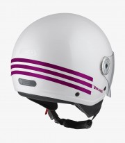 NZI Vintage 3 Triband Pearl White&Pink Open Face Helmet