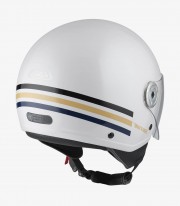 NZI Vintage 3 Triband White&Blue Open Face Helmet