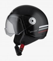 Casco Jet NZI Vintage 3 Triband Negro&Granate Mate