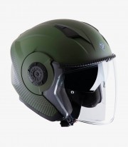 Casco Jet El'Tange color Airborne Verde Diseño A mate de Tucano Urbano 1400