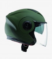 Casco Jet El'Tange color Airborne Verde Diseño A mate de Tucano Urbano 1400