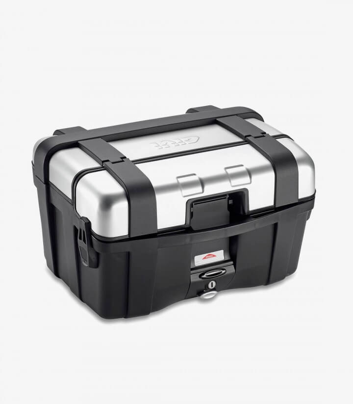 Topcase oder Seitenkoffer Trekker 46 TRK46N in der Farbe Schwarz und Aluminium von Givi