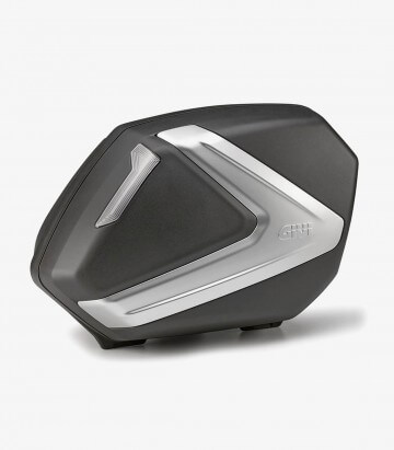Seitenkoffer V37 Tech in der Farbe Schwarz und Aluminium von Givi