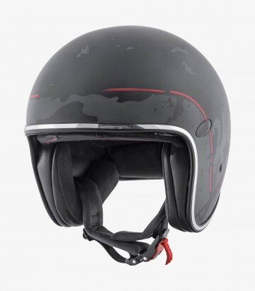 Hevik Smart Matt Black & Red Open Face Helmet