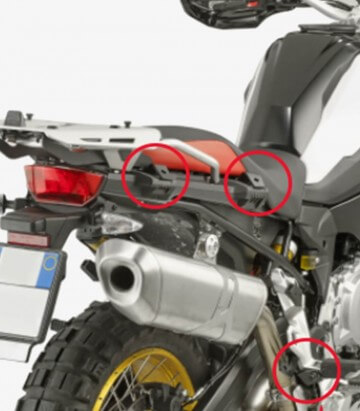 Portamaletas lateral de fijación rápida Givi MONOKEY® o RETRO FIT para BMW F 750/850 GS/GS Adventure PLR5127