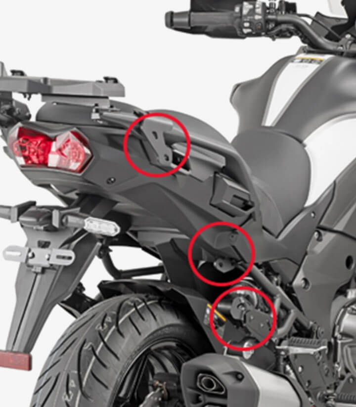 Portamaletas lateral de fijación rápida Givi MONOKEY® para Kawasaki Versys 1000 PLR4126