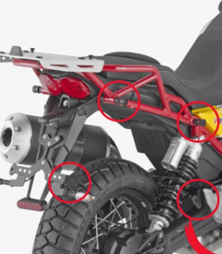 Seitenkofferträger ONE-FIT mit Schnellbefestigung Givi MONOKEY® für Moto Guzzi V85 TT PLOR8203MK