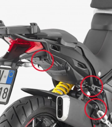 Portamaletas lateral ONE-FIT de fijación rápida Givi Trekker Outback MONOKEY® CAM-SIDE para Ducati Multistrada 950 S, Multistrad