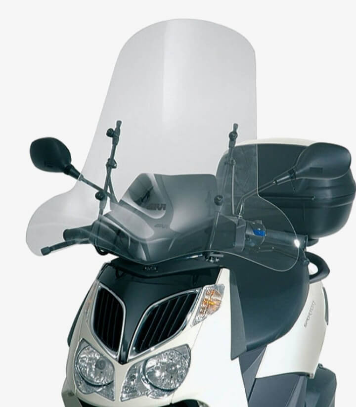Windschild Klar Givi 105A für verschiedene Modelle von Aprilia, Honda, MBK, Peugeot, SYM und Yamaha