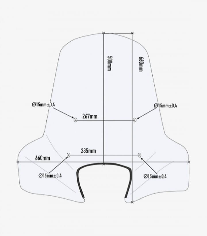 Parabrisas Transparente Givi 107A para Keeway Goccia 50, Peugeot Belville, TWEET, Piaggio Fly, Liberty, Suzuki Address, SYM Symp