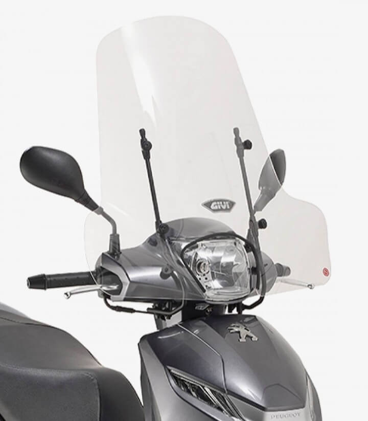 Windschild Klar Givi 107A für verschiedene Modelle von Askoll, Keeway, Peugeot, Piaggio, Suzuki und SYM