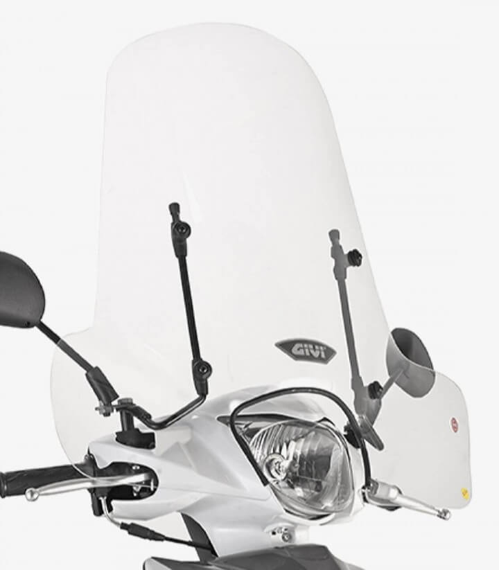 Parabrisas Transparente Givi 107A para Keeway Goccia 50, Peugeot Belville, TWEET, Piaggio Fly, Liberty, Suzuki Address, SYM Symp