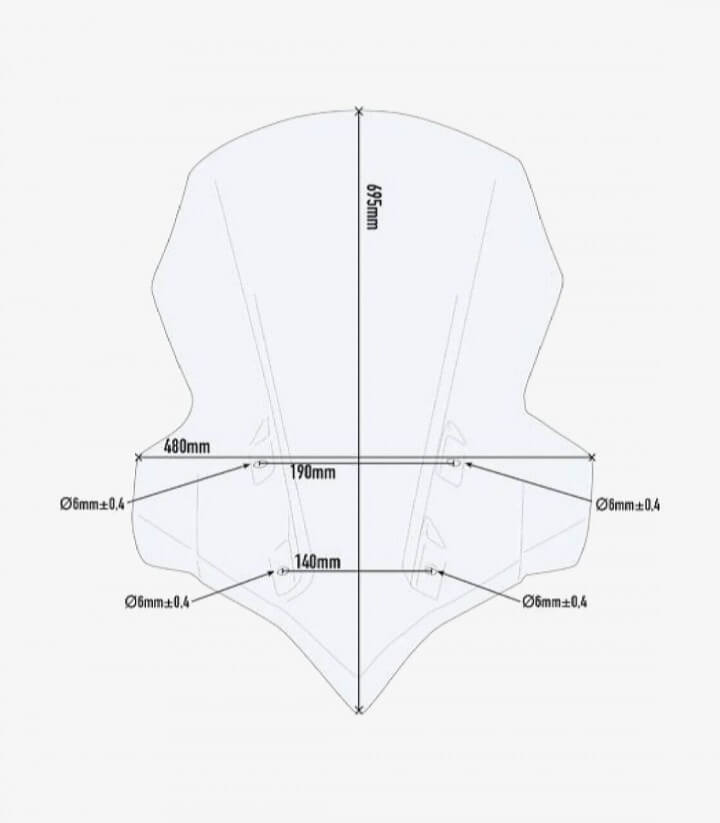 Windschild Klar Givi 2139DT für Yamaha Tracer 900 / GT (18-20)