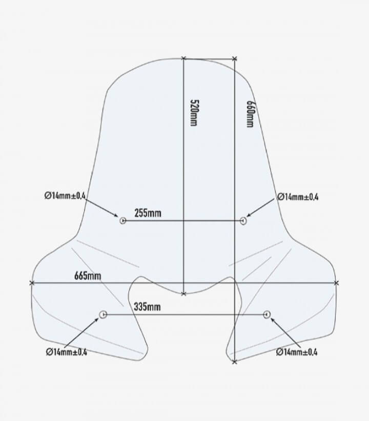 Parabrisas Transparente Givi 308A para Honda SH 300i, Vision, Keeway Logik, Yamaha D’elight 125 308A