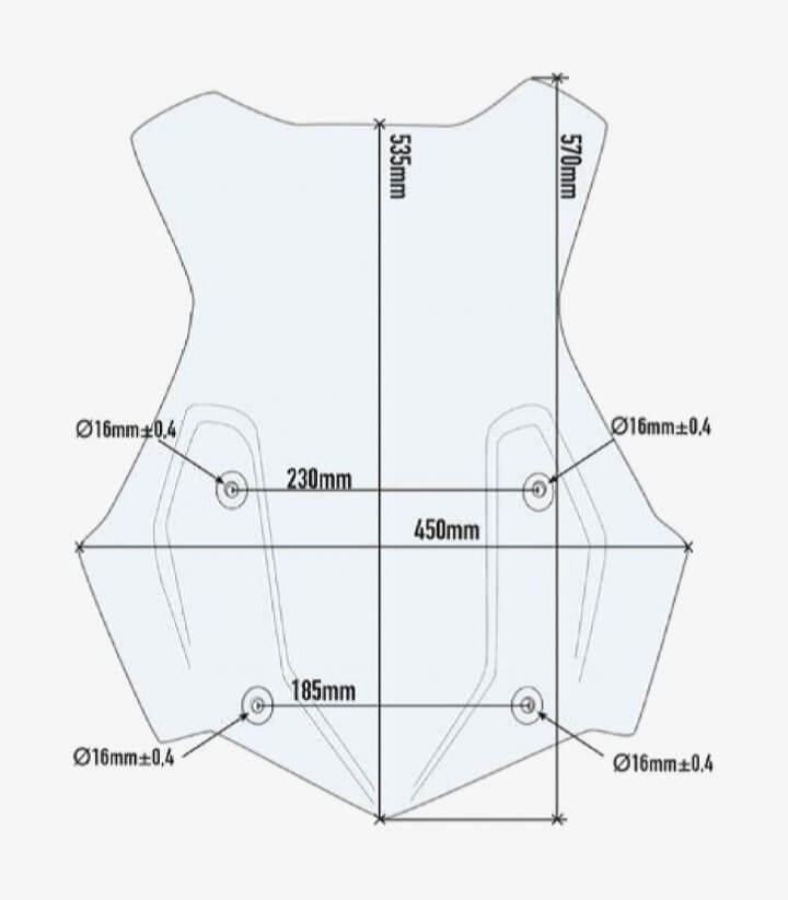 Cúpula Transparente Givi 5124DT para BMW R 1200/1250 GS / GS Adventure
