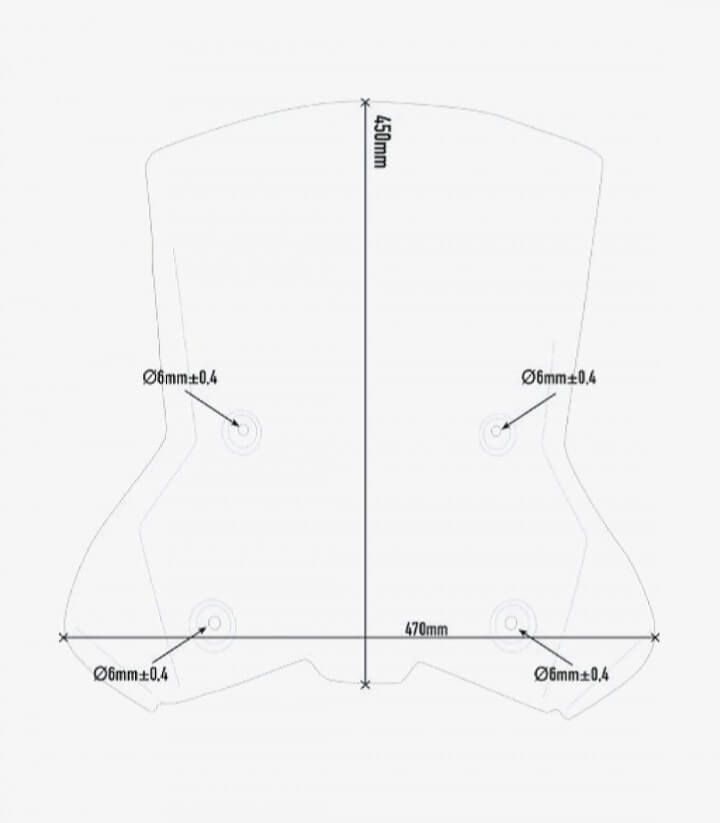 Windschild Klar Givi 7710DT für KTM 390 Adventure (20-24), 790 Adventure / R (19-20), 890 Adventure (21-22)