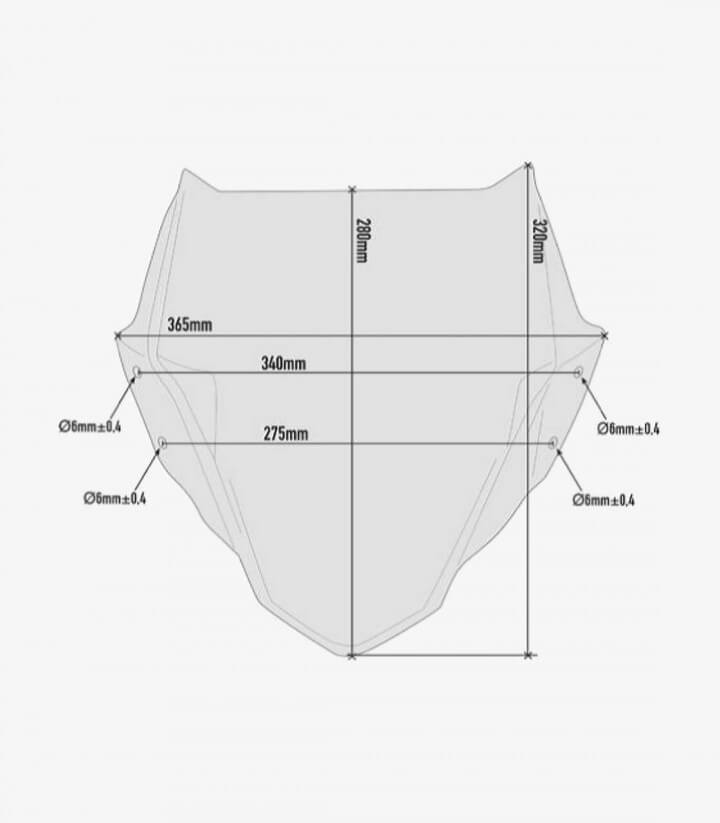 Cúpula Transparente-Azul Givi A2140BL para Yamaha MT-07