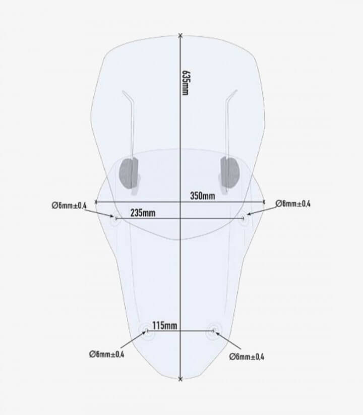 Windschild Klar Givi AF1144 für Honda CRF1000L Africa Twin