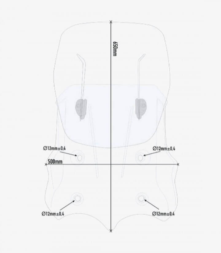 Cúpula Transparente Givi AF8203 para Moto Guzzi V85 TT