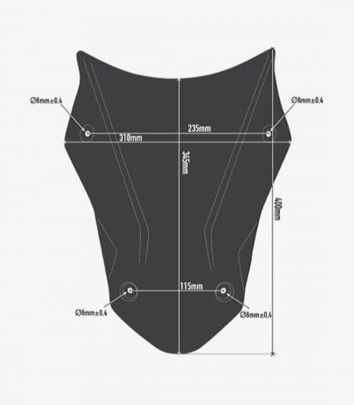 Cúpula Negro mate Givi D1144BO para Honda CRF1000L Africa Twin