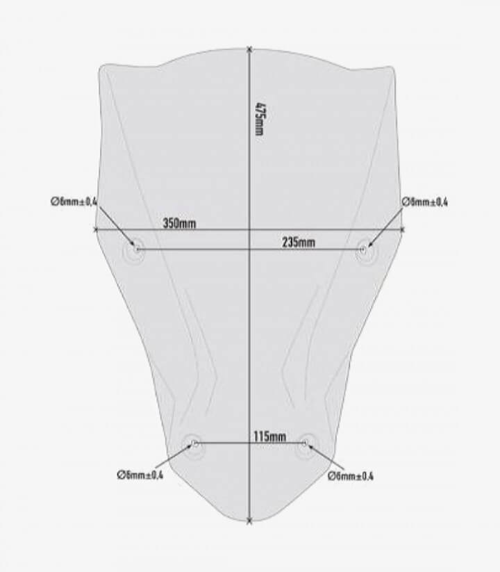 Windschild Getönt Givi D1144S für Honda CRF1000L Africa Twin (16-19), Adventure Sports (18-19)