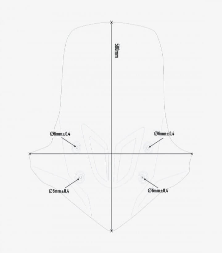 Windschild Klar Givi D1171ST für Honda CB 500 X (19-23)