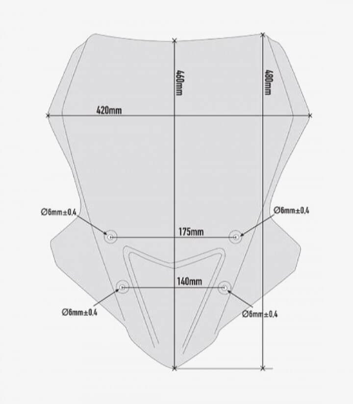 Cúpula Ahumado Givi D2122S para Yamaha MT-09 Tracer