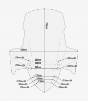 Parabrisas Transparente Givi D2136ST para Yamaha X-MAX 125/300/400