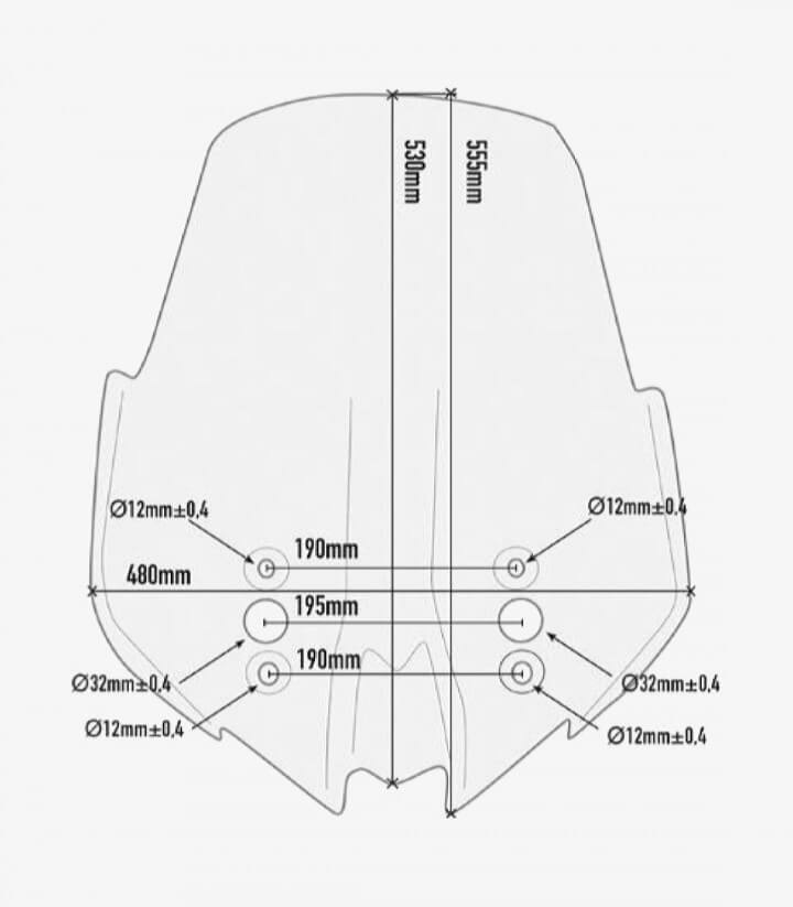 Windschild Klar Givi D4120ST für Kawasaki Versys 1000 (17-18)