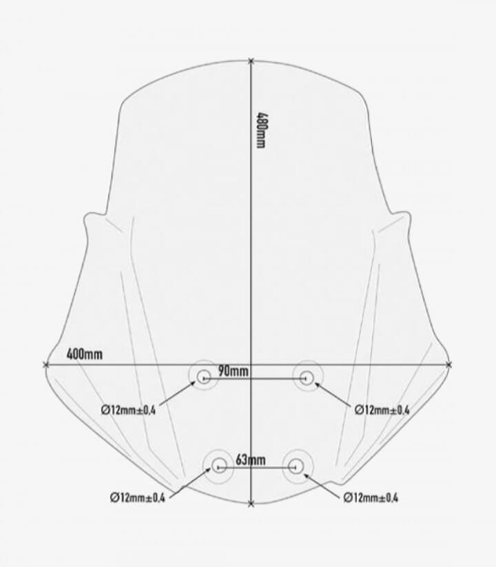 Cúpula Transparente Givi D4121ST para Kawasaki Versys-X 300