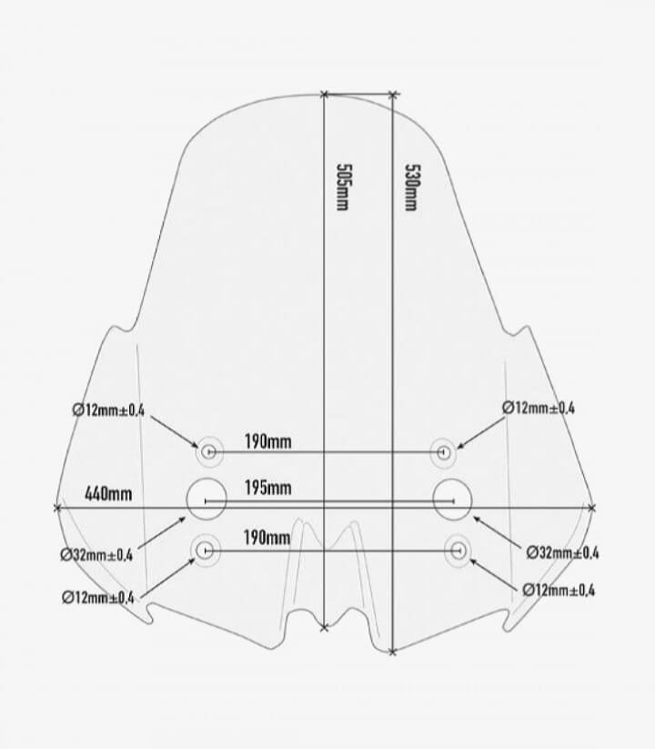 Windschild Klar Givi D4122ST für Kawasaki Versys 650 (15-21)
