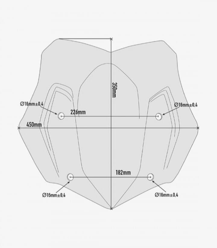 Windschild Getönt Givi D5124B für BMW R 1200 GS (13-18), R 1200 GS Adventure (14-18), R 1250 GS (19-23), R 1250 GS Adv. (19-24)