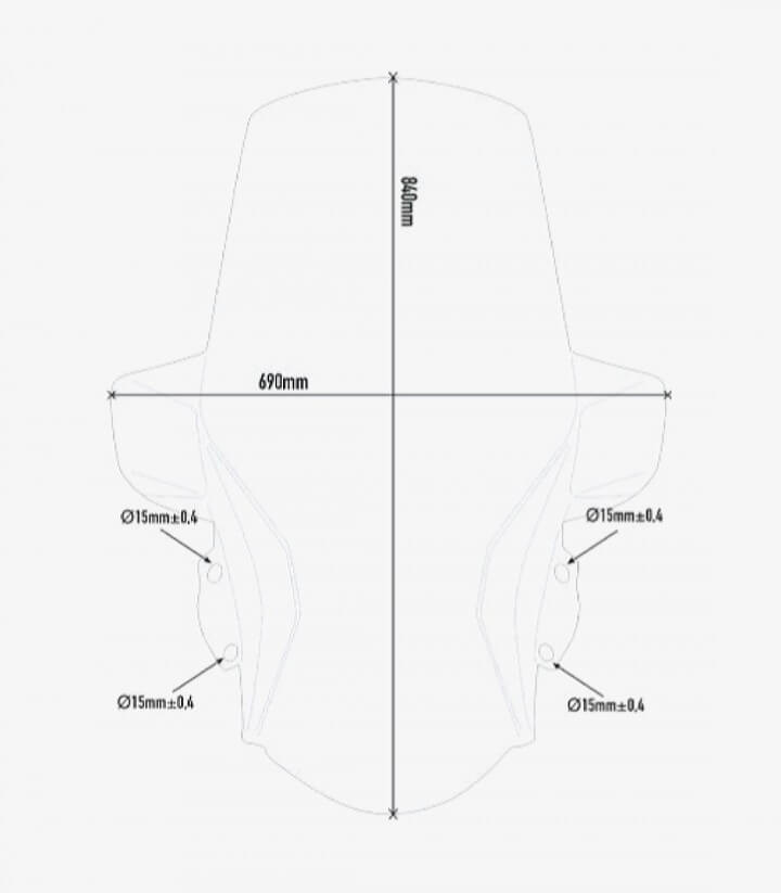 Parabrisas Transparente Givi D5614ST para Piaggio Mp3 300 HPE