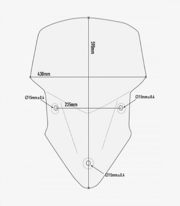 Cúpula Transparente Givi D7406ST para Ducati Multistrada 950/1200/1260