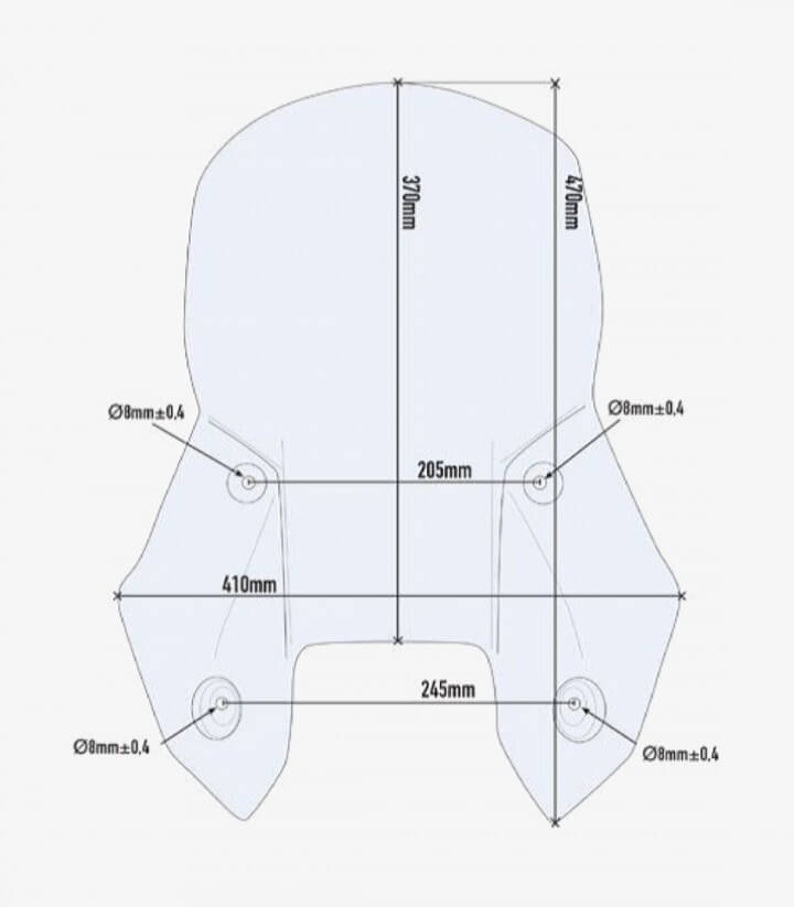 Cúpula Transparente Givi D7703ST para KTM 1050/1090/1190 Adventure / R