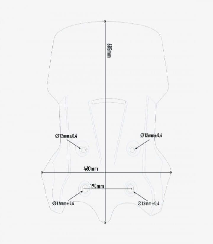 Cúpula Transparente Givi D8203ST para Moto Guzzi V85 TT