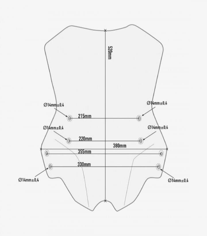Cúpula Transparente Givi D8703ST para Benelli TRK502 / X