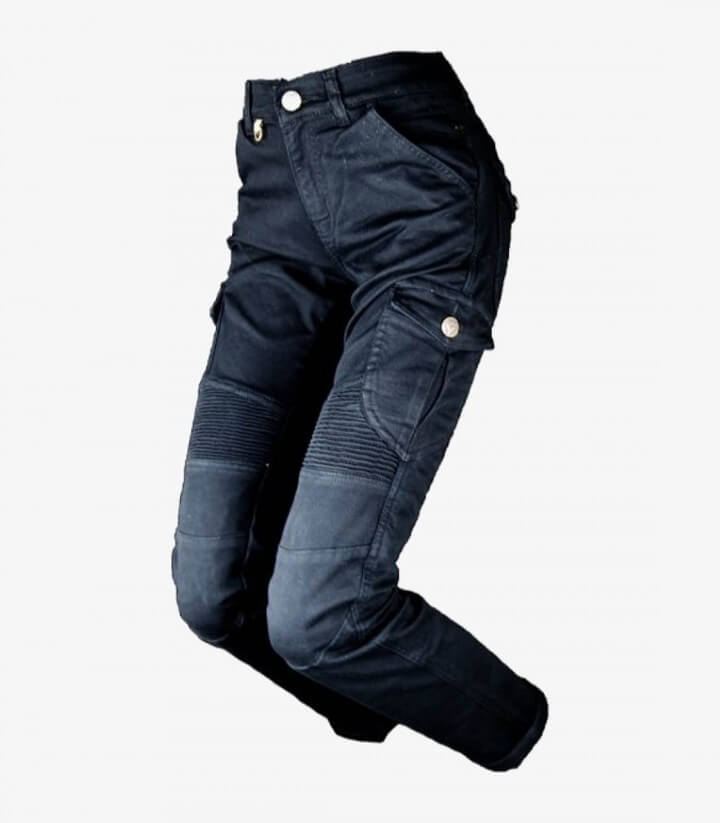 Unisex-Motorradjeans By City Mixed II Slim Schwarz