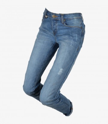 Damen-Motorradjeans By City Camaleon Denimblau