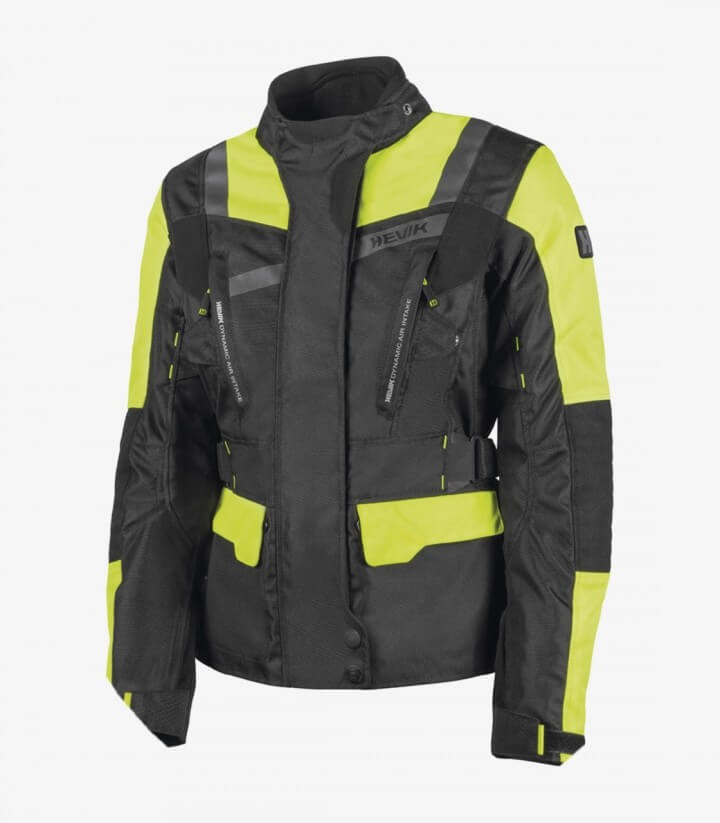 Stelvio Lady 4 Seasons Jacket for Woman from Hevik in color Black & Fluor Yellow